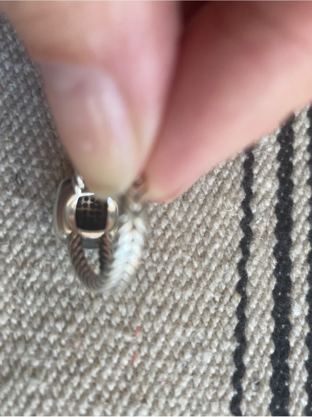 David Yurman petite Albion sz 6 Sterling Silver Pave Square Cluster Ring -